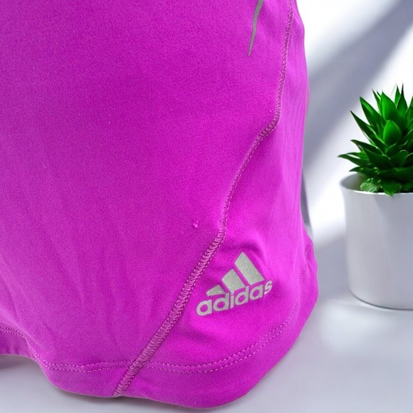 adidas Sequencials Dark Pink Fitted Tank with Side Zip Pocket - Picture 13 of 16